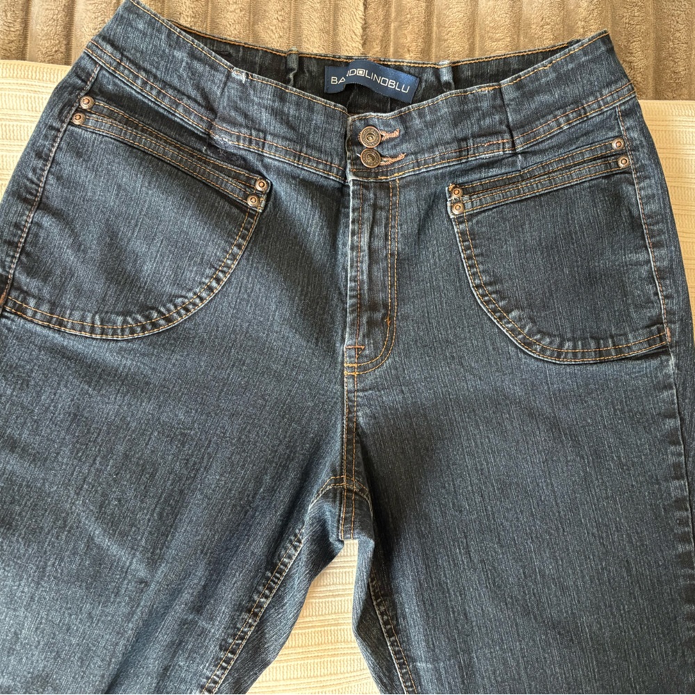 Bandolino Bootcut Pocket Blue Denim Jeans Size 10 Trendy Cute - Picture 3 of 7